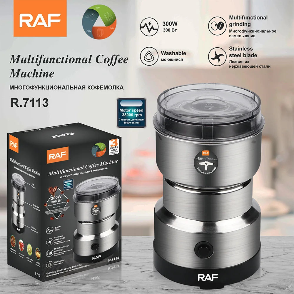 RAF - Moulin à Café Électrique Multifonctionnel à Quatre Lames ⚡