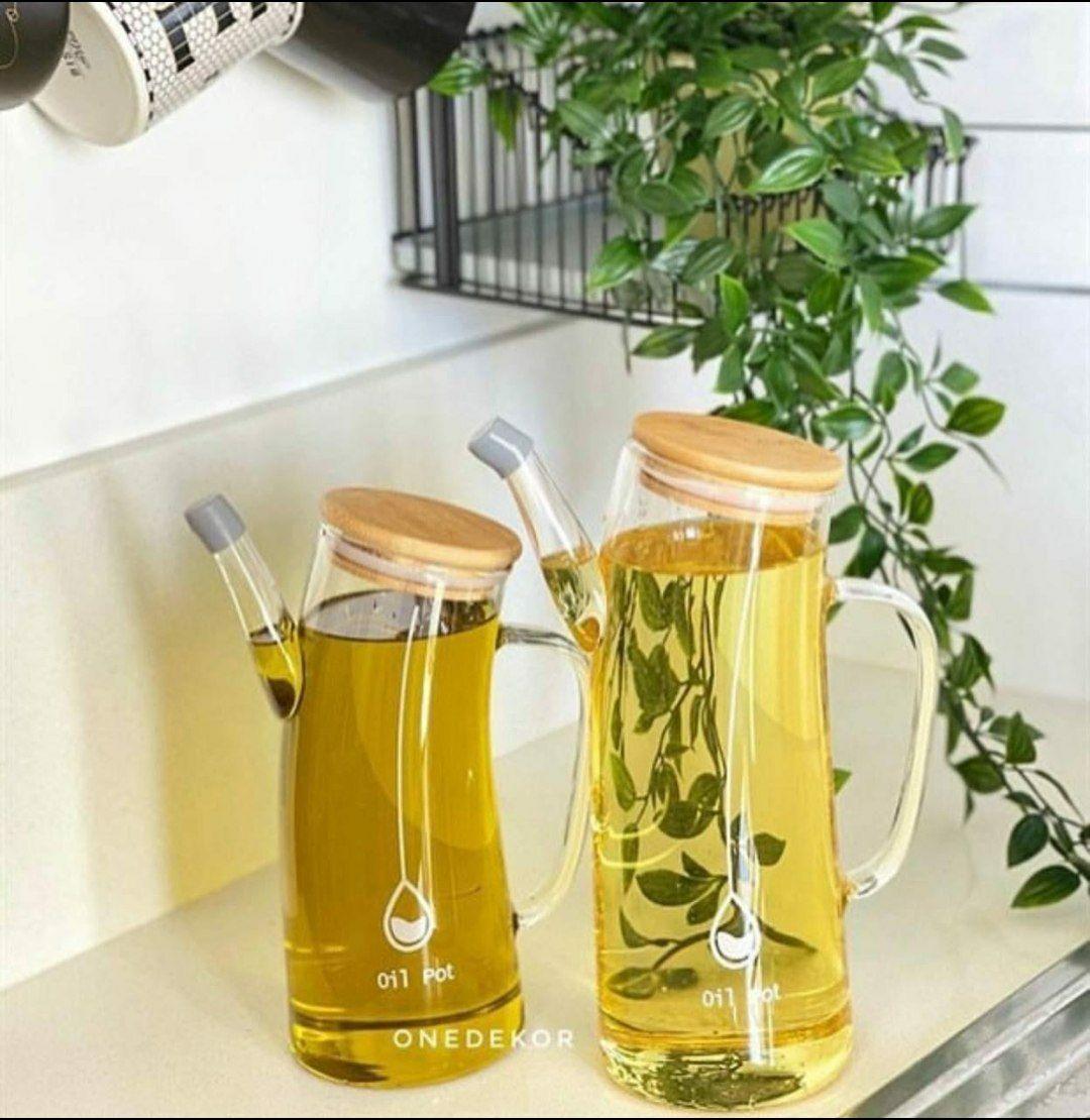 distributeur d’huile en verre